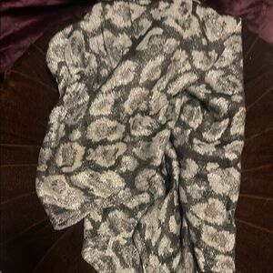 Charming Charlie Metallic Leopard Print Scarf
